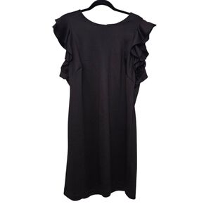 🔥Tommy Hilfiger Ruffle Sleeve Black Shift Dress size 16W